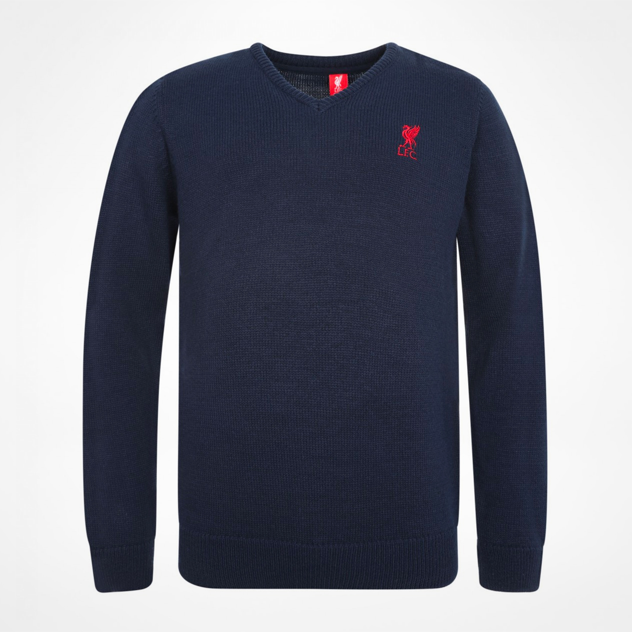 Liverpool Vneck Knit Jumper Navy hos Sam Dodds